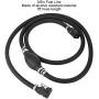 Marine Fuel Line Assembly, Yctze Marine Johnson 3/8in Boat Motor Fuel Gas Hose Line Assembly Primer Bulb Connector Black Primer Bulb Connector Johnson Gas Lineboat