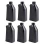Hacaroa 6 Pack Plastic Engine Oil Jugs, 34 Oz Black Liquid Utility Jug Empty Bottle Refillable Container for Storing Motor Oil, Bleach, Detergent, Lubricant, Automotive Fluids