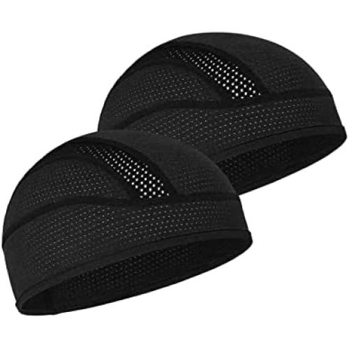 Skull Cap Helmet Liner Beanie, Cooling Mesh Cycling Running Hat for Men Women, Fits Under Helmets