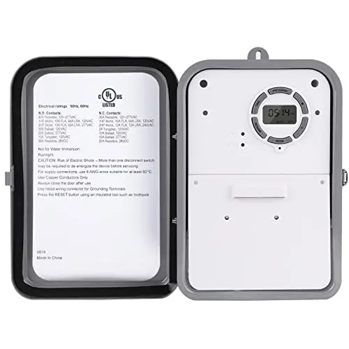 Minuterie Piscine DEWENWILS, Horloge Numérique Extérieure, Commutateur Programmable 7 Jours 20 ON/OFF pour Piscines, Chauffe-Eau, SPA, Moteurs (2HP 40A 120-277 VAC) – Électronique Extérieure/Intérieure. Minuterie Piscine DEWENWILS, Horloge Numérique Extérieure, Commutateur Programmable 7 Jours 20 ON/OFF pour Piscines, Chauffe-Eau, SPA, Moteurs (2HP 40A 120-277 VAC) – Électronique Extérieure/Intérieure.