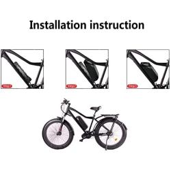 Jieoto 48V 10AH 13AH 15AH 17AH Ebike Battery, Electric Bicycle Battery Lithium ion Bike Battery with 2A Charger and BMS Protection Board for 200W~750W Electric Bike Motor