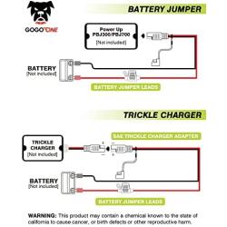 GOGOONE 12FT Motorcycle Charger Charging Cord, Sae to O Ring Terminal Quick Disconnect SAE Connection Lead Assembly Cable, 2Pin Eyelet Terminal Harness Extension Cord, 10A Fuse for Car Tractor