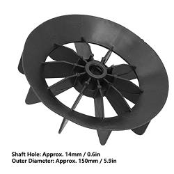 Ladieshow Small Air Compressor Fan Blade Direct‑on‑Line Motor 14mm Shaft 150mm Outer Diameter Ball Type