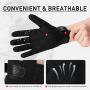 KAPVOE Cycling Gloves Workout Mountain Bike Motorcycle Exercise MTB Full Finger Men Women Kids
