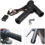 1 Pair 12V Motorcycle Heated Grips, Keenso Universal 7/8 Motorcycle ATV 22mm Handlebar Grips Heated/Voltmeter/ USB Charger for Motorcycle/Bike/ATV (12W - 24W)