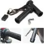 1 Pair 12V Motorcycle Heated Grips, Keenso Universal 7/8 Motorcycle ATV 22mm Handlebar Grips Heated/Voltmeter/ USB Charger for Motorcycle/Bike/ATV (12W - 24W)