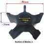 Boat Outboard Motor Water Pump Impeller 17461-90J01 17461-90J00 18-3023 for Suzuki DT 150HP - 225HP DF 90HP - 175HP Boat Motor
