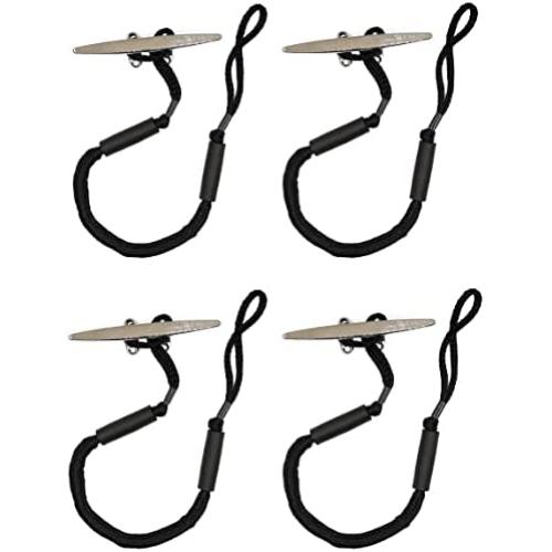 Jranter Bungee Dock Lines, 4 Feet Bungee Shock Cords Bungee Docking Rope Mooring Rope for Boat,PWC,Jet ski,Pontoon,Kayak,Canoe,Power Boat,Watercraft (4 Packs)