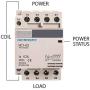 Electrodepot 30 Amp 4 Pole Normally Closed IEC 400V Contactor (Silent Operation) – 110-120VAC Coil, Inductive 30A, Resistive 50A with Mounting Base for DIN Rail
