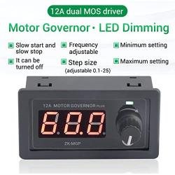 PWM Motor Speed Controller,diymore PWM Adjustable Speed Regulator Generator DC 5V 9V 12V 18V 24V 30V 12A 360W MGP Motor Governor with Dual MOS Driver