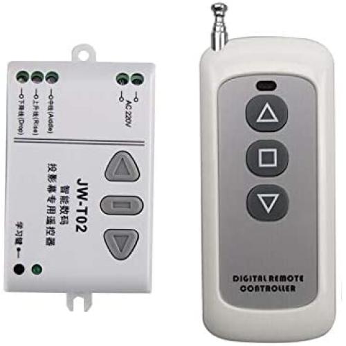 Calvas AC 220 V Wireless remote control switch 1 receiver + 1 transmitter tubular motor controller forward/reverse/stop 3 key