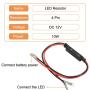 DKARDU Motorcycle Resistor LED Flasher Turn Signal LED Load Resistor, 4 PCS 12V in-line LED Turn Signal Indicator Adaptor Fix Error Flash Controller for Motorcycle Motorbike Scooter