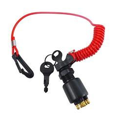 175974 Ignition Switch and Key Assembly with Lanyard, Fits for OMC Johnson Evinrude 40-200HP Outboard Motor | OE Replacement 5005801 357868