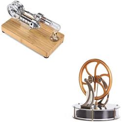 Sunnytech Low Temperature Stirling Hot Air Stirling Engine Twin Flywheels Education Toy LT001-M14-06-S
