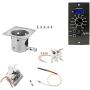 GRISUN Fire Burn Pot, Hot Rod Ignitor, Auger Motor and Grill Induction Fan Kit Replacement Parts Digital Pro Thermostat Controller