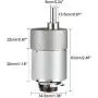 uxcell Gear Motor with Encoder DC 24V 530RPM Gear Ratio 18.8:1 D Shaft Metal Encoder Gear Motor Silver 37Dx52L mm for Robot RC Model DIY Engine