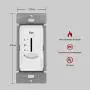 ENERLITES 3 Speed Decora in Wall Ceiling Fan Control, Slide Switch, 120VAC, 2.5A, Single-Pole, Neutral Wire NOT Required, 17000-F3-W2P, White, 2 Pack