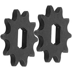 Alomejor 2Pcs 10 Teeth Motor Gear Sprocket 420 Model Steel Motor Chain Sprocket with 12x17mm Inner Hole for Electric Scooter