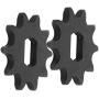 Alomejor 2Pcs 10 Teeth Motor Gear Sprocket 420 Model Steel Motor Chain Sprocket with 12x17mm Inner Hole for Electric Scooter
