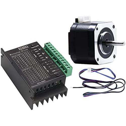 Pilote de moteur pas à pas TB6600 pour moteurs Nema23 Nema17 4A DC9-42V pour contrôleur CNC de découpe 3D, commande de moteur d'imprimante 3D (Couleur : Pilote avec moteur) Pilote de moteur pas à pas TB6600 pour moteurs Nema23 Nema17 4A DC9-42V pour contrôleur CNC de découpe 3D, commande de moteur d'imprimante 3D (Couleur : Pilote avec moteur)