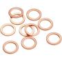 M12 Copper Oil Drain Plug Crush Washer Gasket Fits for BMW, M12 x 17 x 1.5, 10 Pack