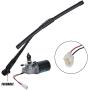 UTV Windshield Wiper Kit 12V by Wadoy Compatible with Polaris Ranger RZR 800 / 900 / 1000, Electric Motor Universal UTV Windshield Wiper Kit 16