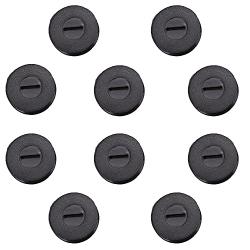 Heyiarbeit Carbon Brush Holder Caps 22mm O.D. 6mm Thickness Electric Motor Brush Cover Plastic Fitting Thread Black 10pcs