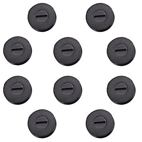 Heyiarbeit Carbon Brush Holder Caps 22mm O.D. 6mm Thickness Electric Motor Brush Cover Plastic Fitting Thread Black 10pcs