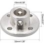 uxcell 10mm Inner Dia H13*D16 Rigid Flange Coupling Motor Guide Shaft Coupler Motor Connector Silver Tone 2 PCS for DIY Parts