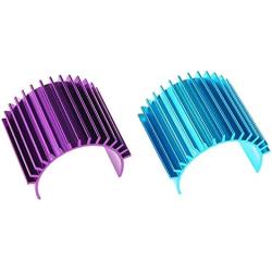 DGZZI 380 Motor Heat Sink 2PCS Aluminium Alloy Heatsink Cooling Fins for RC 370 380 385 390 395 Size Brushed Brushless Motor Purple and Blue