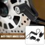 Motoforti Universal Mountain Bike Motorcycle Disc Brake Lock Anti-Theft Wheel Lock Black with Black Rope Set