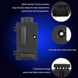 Kunttai 12450166 Driver Left 8 Way Power Seat Adjust Switch Recliner Switch Fit for 1999-2007 Chevy Silverado Avalanche Suburban Tahoe GMC Sierra Yukon Cadillac