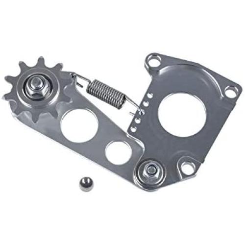 UAUS Adjustable Chain Tensioner W/Chain Guide CNC Silver Fit 415 Chain For 49cc 66cc 80cc Engine Motorized Bike Bicycle
