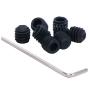 Twidec/2Pcs 6mm to 6mm Bore Flexible Shaft Coupling Robot Motor Wheel Blue Aluminum Casing Rigid Coupler Connector COUPLER-BU-6-6