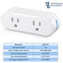 Feekoon Temperature Controlled Outlet Plug, Outdoor Temperature Sensor Switch Cold Weather Thermo Outlet on at -4 Degrees to 14 Degrees for RV Oil Pan Heater and Pond Filtration Equipment