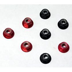 Hobbysky M5 Aluminum Nylon Lock Nuts Self-Tightening Prop Nuts for 250 and 285 Quad RC FPV Racing Drone 2204 2205 2206 2305 2406 (4 Pairs)