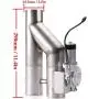 RJSPHH 2.5 Inch Electric Exhaust Cutout Motor E-cut Valve Kit Dual Flaps Type, Y Pipe 2 pcs with One Controller Remote Kit