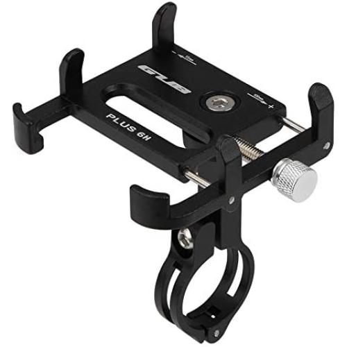 GUB Plus 6H Bicycle & Motorcycle Phone Mount, Aluminum Alloy Bike Phone Holder with 360° Rotation for iPhone 11 Pro Max X XR Xs 7s 8 Plus, for Samsung Note10/9 GPS Mount 4.0 to 7 Inch (Black)