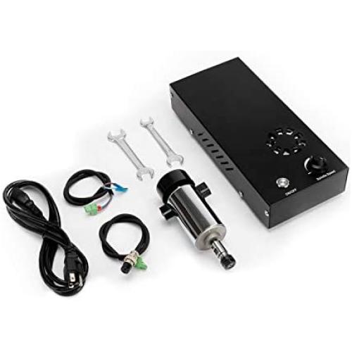 FoxAlien CNC Upgrade Kit 300W DC Spindle Milling Motor for 3018-SE V2&Masuter CNC Router Engraving Machine with Integrated Control Box Speed Adjust Button
