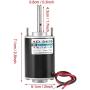 12V/24V 30W CW/CCW Permanent Magnet DC Motor Reversible Electric Gear Motor High Speed Low Noise for DIY Generator XD-3420 (12V 3000RPM)