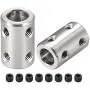 uxcell 8mm to 8mm Bore Rigid Coupling Set Screw L22XD14 Stainless Steel,Shaft Coupler Connector,Motor Accessories,2pcs