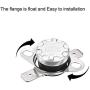 uxcell KSD301 Thermostat 40°C/104°F 10A Normally Closed N.C Adjust Snap Disc Temperature Switch 5pcs