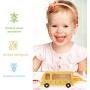 Screw Driver Boards Montessori Toy: 1 Set of Wooden Fire Truck Toys STEM Driver Spanner Kits Basic Skill Educational Learning Sensory Toy for Kid