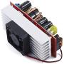 Teyleten Robot 1500W 30A DC-DC Voltage Step Up Boost Converter Board Module 10-60V to 12-90V Current CC CV Power Supply with Fan
