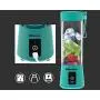 Blendest Portable Blender, USB Travel Juice Cup Personal Travel Blender Baby Food Mixing Machine with Updated 6 Blades with Powerful Motor Speed 18,000 rpm Rechargeable Battery,13.5 OZ (400ml) Mint Blue