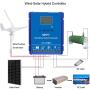 PIKASOLA 1400W Off Grid with Unloader Hybrid Wind Solar Controller Auto 12/24V Battery MPPT Charge Boost Float of max 800w Wind Turbine Generator 600w Solar Panel Home Street Light Controller