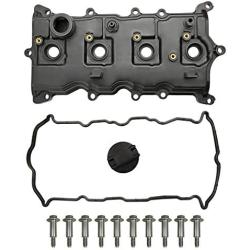 MITZONE Engine Valve Cover with Gasket Bolts & Oil Cap Compatible with 2007-2013 Nissan Altima Sentra SE-R 2.5L Part# 13264-JA00A 13270-JA00A