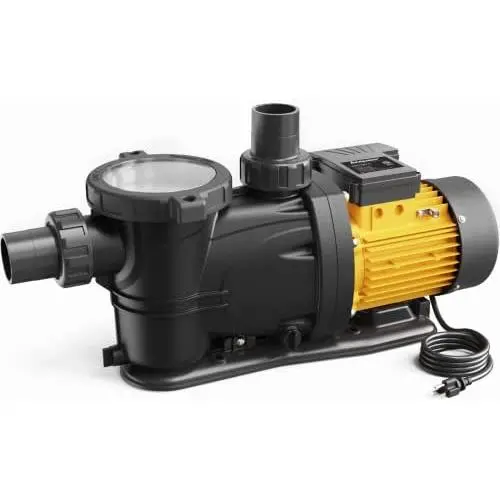 Pompe de Piscine Acquaer 1HP, 5400 GPH pour Piscines hors Sol et Semisubmergées, Pompe à Électricité 115V à Débit Élevé, à Vitesse Unie, Auto-Vidangeable avec Caleçon Filtrant Pompe de Piscine Acquaer 1HP, 5400 GPH pour Piscines hors Sol et Semisubmergées, Pompe à Électricité 115V à Débit Élevé, à Vitesse Unie, Auto-Vidangeable avec Caleçon Filtrant