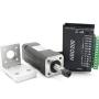 RATTMMOTOR CNC Square Mini 104W Brushless DC Spindle Motor 10800RPM ER8 42mm+Brushless Spindle Motor Driver 24V 5A Spindle Motor Controller+Spindle Motor Mount Bracket for CNC Router Milling Machine