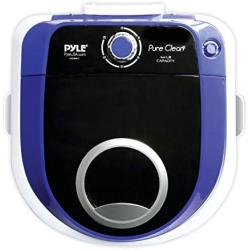 Pyle Upgraded Version Portable Washer - Top Loader Portable Laundry, Mini Washing Machine, Quiet Washer, Rotary Controller, 110V - For Compact Laundry, 4.5 Lbs. Capacity, Translucent Tubs - PUCWM11
